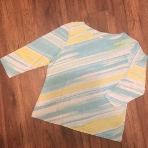 Blue & yellow striped shirt
